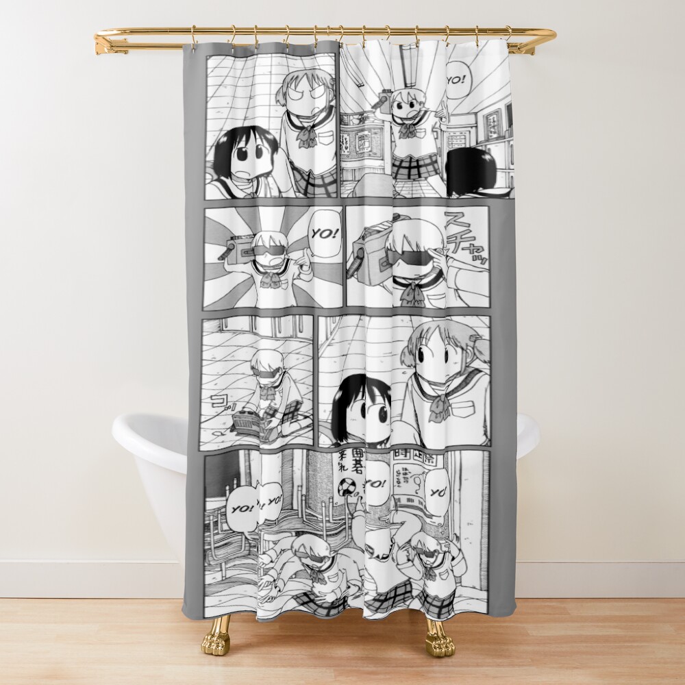 Nichijou Yuuko Yo Yo Yo Shower Curtain