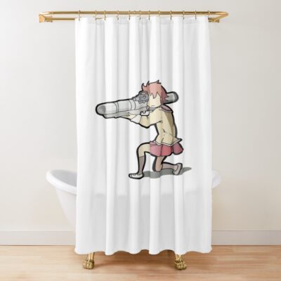 Nichijou Misato Missile Shower Curtain