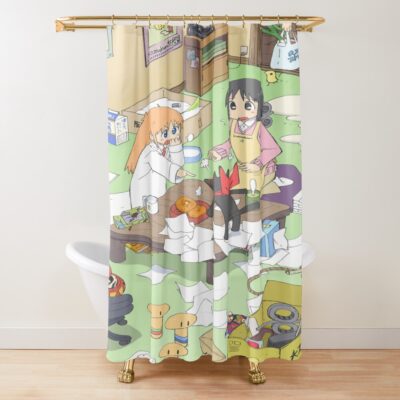 Nichijou Hakase Shinonome And Nano Shinonome Shower Curtain