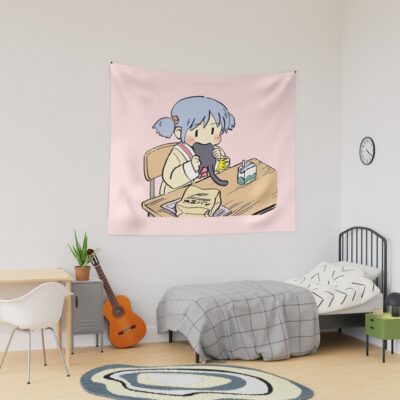 Mio Eating Sakamoto For Lunch Tapestry