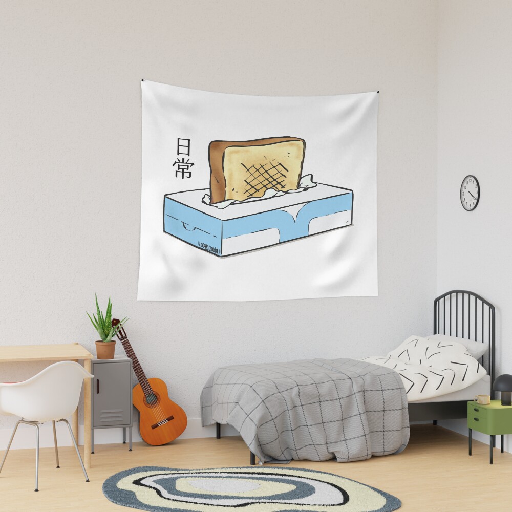 Nichijou Tissue Box Toaster Tapestry