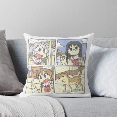 Nichijou Retro Design Throw Pillow