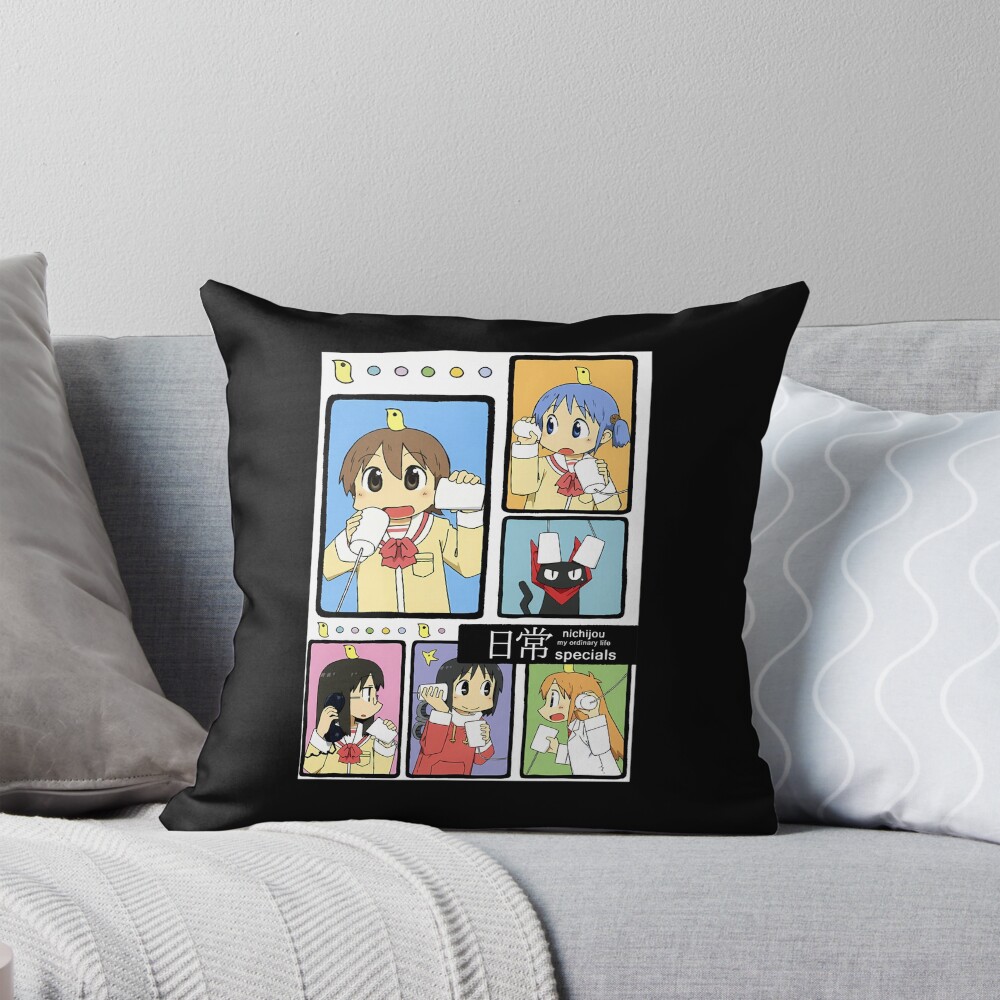 Nichijou Comedy-filled Anime Throw Pillow