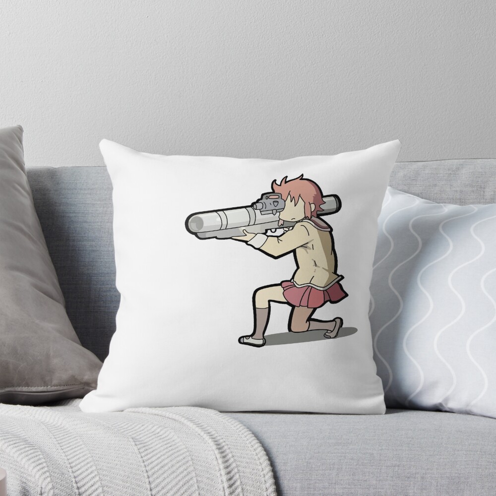 Nichijou Misato Missile Throw Pillow